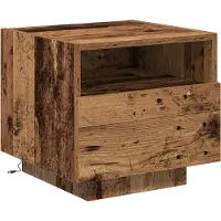 vidaXL Nachtkastje Oudhout 40 x 39 x 37 cm Bewerkt hout