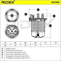 RIDEX 9F0780 Brandstoffilter