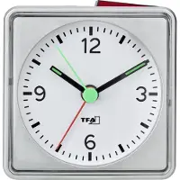 TFA-Dostmann 60.1013.01 Wekker Quartz Zwart Alarmtijden: 1 Fluorescerende Wijzers