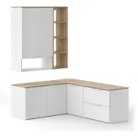 Vicco Woonwand Wido Wit/Sonoma 5 delen, Model 51729