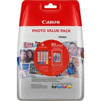 Canon CLI-571 Photo Value Pack C/M/Y/BK PP-201 10x15 cm 50 b