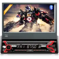 Audiocore AC9100 Autoradio, digitaal, zwart, rood
