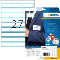 Herma Naam Etiketten 4513 Blauw Rechthoekig 63 x 29 mm 20 Vellen van 27 Etiketten