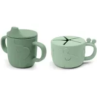 Done by Deer Friends Spout/snack Set Deer Cup Groen 0 Months