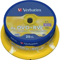 Verbatim DVD+RW rewritable 25 stuks op spindel