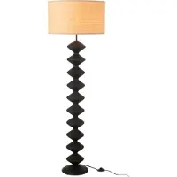 J-Line vloerlamp rups populierenhout /naturel 48x48x156cm