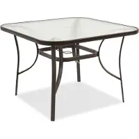 Garden Point vierkante tafel Modena bruin