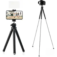 MOJOGEAR Statief met uitschuifbare poten tot 110cm voor Smartphone en Camera - met premium telefoonhouder