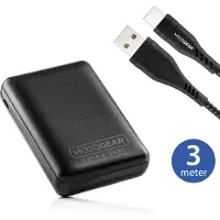 MOJOGEAR MINI EXTRA FAST 10.000 mAh powerbank met USB-C naar USB kabel Extra Sterk 3m
