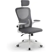 Juskys Ergonomische Bureaustoel - Baltimore - Wit / Grijs