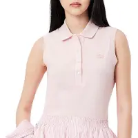Lacoste Slim Fit Dames Poloshirt lichtroze, Effen