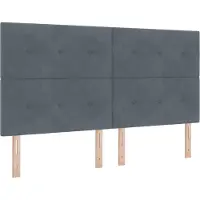 vidaXL Hoofdbord Donkergrijs 180 cm Fluweel