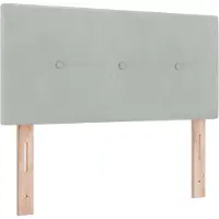vidaXL Hoofdbord Lichtgrijs 80 cm Fluweel