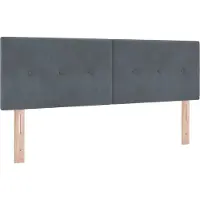 vidaXL Hoofdbord Donkergrijs 144 cm Fluweel