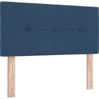 vidaXL Hoogte verstelbaar hoofdbord met hoofdeinde Blauw 80 cm Stof