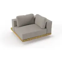 Solpuri Plateau L-module hoek links incl. kussen Teak