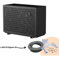 W'eau Full Inverter Zwembad Warmtepomp - Zwembad Verwarming - Pool Heater - Energiezuinig - Warmtepomp - Elektrisch - 10,5kW - Staal - Grijs - Incl. gratis Bypass kit