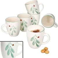 MamboCat Set van 6 Holly steengoed koffiemokken voor 6 personen - 23105864