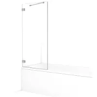 Maxaro Diamond Badwand 70cm Rvs Helder Glas 8mm Veiligheidsglas | Badwand | Badwand Glas | Badscherm | Glazen Badwand