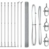 vidaXL gelast draadhek met betonnen voetstuk 10 x 1,6 m zilver Mesh