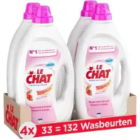 Le Chat Gel Sensitive Color - Vloeibaar Wasmiddel - Geschikt Voor Gekleurde Was - Frisse Geur - Marseille Zeep - Voordeelverpakking - 4 x 33 Wasbeurten