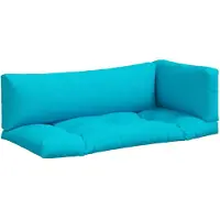 vidaXL Palletkussens 3 st oxford stof turquoise