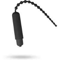 XR Brands AE728 - MS Dark Rod Beaded Silicone Sound Vibrating