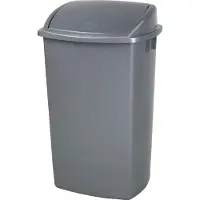 Probbax - Afvalbak 50 l, met deksel, rechthoekig, L 315 x B 400 x H 680 mm, kunststof, grijs
