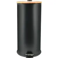 Steinbach Pedaalemmer 30L - ADONIS - Vuilnisbak - Bamboo - Zwart