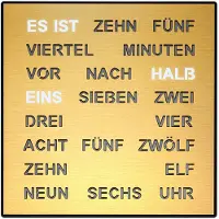 FILIUS zeitdesign 0401-9 Wandklok/Tafelklok, goudkleurig, 28 cm