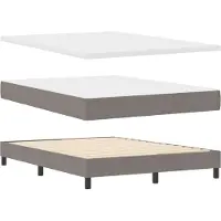 vidaXL Boxspring bed met hoofdeinde Taupe 190 x 140 cm Stof