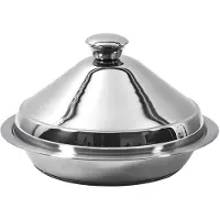 Cook Concept Tajine RVS - Marrakesh - zilver - D24 x H16 cm - Oosterse stoofpan/kookpot