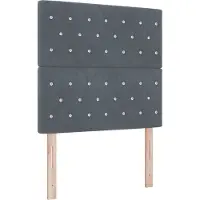 vidaXL Hoofdbord Donkergrijs 90 cm Fluweel