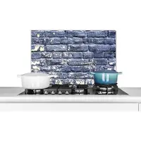 KitchenYeah Spatscherm - Bakstenen - Verf - Muur - Stenen - Spatwand - Keuken achterwand - 70x50 cm