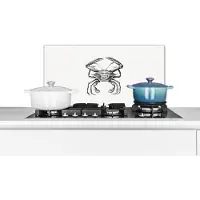 KitchenYeah Spatscherm keuken 60x30 cm - Kookplaat achterwand Ernst Haeckel - Vintage - Kunst - Krab - Muurbeschermer - Spatwand fornuis - Hoogwaardig aluminium