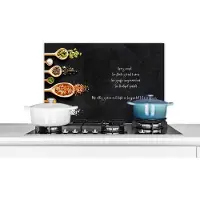 KitchenYeah Spatscherm keuken 70x50 cm - Kookplaat achterwand Spreuken - Opa's Recept - Quotes - Grootvader - Koken - Muurbeschermer - Spatwand fornuis - Hoogwaardig aluminium
