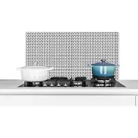 KitchenYeah Spatscherm - Achterwand keuken - Design - Patronen - Abstract - Zwart - Wit - 80x40 cm