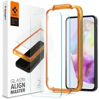 Spigen GLAStR EZ Fit Screenprotector 2 Pack + Applicator voor de Samsung Galaxy A35