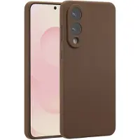 Accezz Liquid Silicone Backcover met MagSafe voor de Samsung Galaxy S25 Edge - New Tea Brown