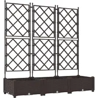 vidaXL Plantenbak 3 st Bruin 120 x 40 x 125,5 cm PP