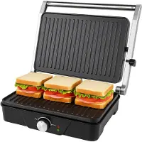 Eldom - Contactgrill - RVS - 30x25 cm - 2000W