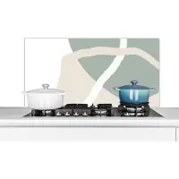 KitchenYeah Spatscherm keuken 100x50 cm - Kookplaat achterwand Minimalisme - Pastel - Design - Muurbeschermer - Spatwand fornuis - Hoogwaardig aluminium
