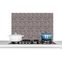 KitchenYeah Spatscherm keuken 80x55 cm - Kookplaat achterwand Graniet - Patroon - Structuur - Muurbeschermer - Spatwand fornuis - Hoogwaardig aluminium