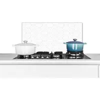 KitchenYeah Spatscherm - Design - Keuken - Patronen - Lijn - Zwart - Wit - Spatwand - 60x30 cm