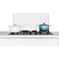 KitchenYeah Spatscherm - Achterwand keuken - Lijn - Zwart - Wit - Patronen - Design - Keuken - 60x30 cm
