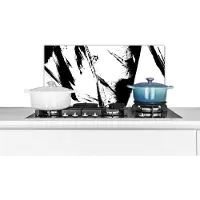 KitchenYeah Spatscherm keuken - Verf - Abstract - Lijnen - Spatwand - Keuken - 60x30 cm - Achterwand keuken