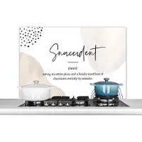 KitchenYeah Spatscherm keuken 100x65 cm - Kookplaat achterwand Spreuken - Snacccident - Quotes - Woordenboek - Snaccident definitie - Muurbeschermer - Spatwand fornuis - Hoogwaardig aluminium