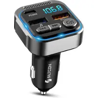Siltcon FM Transmitter Bluetooth – Bluetooth Transmitter - Bluetooth Auto - USB-C 30W Snellader - Carkit - Autolader USB-A - 2026 Premium Model