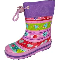 Beck Regenlaarzen 'Joy' groen / lila / rosa / rood