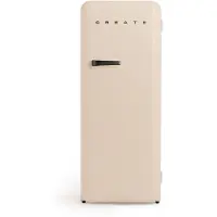 Create - Koelkast in retrostijl - Zand - Handvat Zwart - FRIDGE RETRO 281L